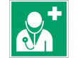 9: Arzt (Rettungsschild / Erste-Hilfe-Schild gemäß ISO 7010, ASR A1.3)