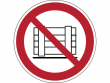 21: Verbotsschild - Abstellen oder Lagern verboten (gemäß DIN EN ISO 7010, ASR A1.3)